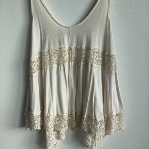 Cream Lace American Eagle Tank Top - Picture 3 of 3